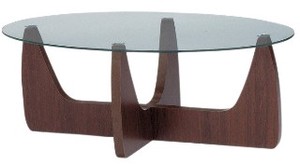 センターテーブル テーブル リビングテーブル ローテーブル　ガラステーブル　オーバル　強化ガラス使用