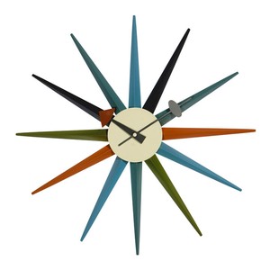 【人気商品】【ジョージ・ネルソン】サンバーストクロック マルチカラー　掛け時計  デザイン雑貨