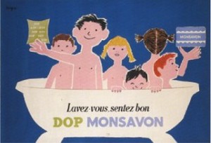 ■ポストカード■ サヴィニャック 「モンサヴォンの石鹸 1954年」
