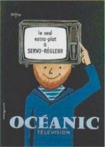 ※巻いた状態でのお届けです■輸入ポスター■ サヴィニャック 「OCEANIC テレビ 1959年」