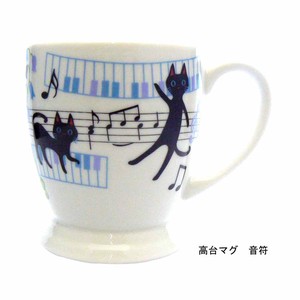 【キュートな黒猫】NEKOにゃ〜ごマグカップ音符