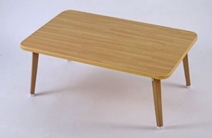 簡易に使用できる　メラミン折りたたみ簡易テーブル