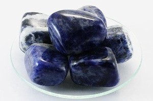【天然石 置き石】タンブル型 (大) ソーダライト 1kgパック