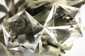 【置き石】五芒星 水晶(人工結晶) 25mm