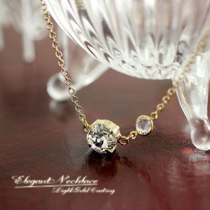 Crystal Gold Chain Necklace SWAROVSKI Made in Japan