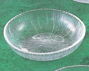 《日本製》なぎさ　丸型(小皿 深型)【ガラス 皿】【ガラス 鉢】【小鉢】【ハンドメイド】