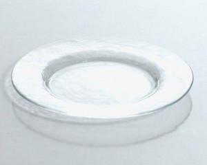 《日本製》オービット　リム付プレート210【ガラス 皿】【ガラス プレート】