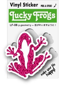 LF-06 LUCKY FROGSステッカー p.geometry カエル ラッキーアイテム 開運 グッズ