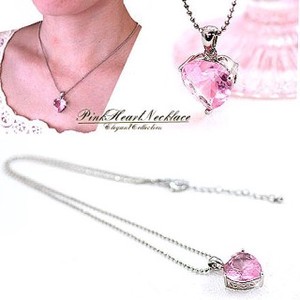 Cubic Zirconia Necklace/Pendant Necklace Pink