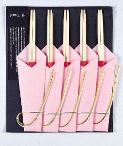 Chopsticks White Kitchen Peach Fuji Congratulation 5-pairs set