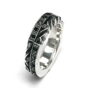 Silver-Based Cubic Zirconia Ring sliver Rings black
