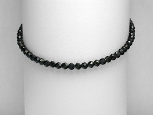 Silver Chain Necklace black M Simple