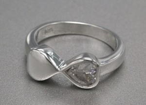 Silver-Based Cubic Zirconia Ring sliver