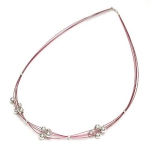 Necklace/Pendant Necklace sliver Pink