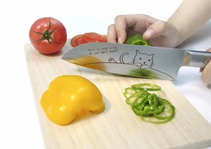 Mere pere Cat(Laser-Burnished) Santoku knife