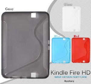 ＜タブレット用品＞Kindle Fire HD（キンドル）専用！ウェーブデザインソフトケース！