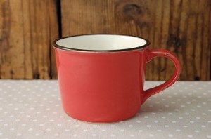Mino ware Enamel Mug Red Western Tableware Made in Japan