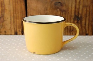 Mino ware Enamel Mug Yellow Western Tableware Made in Japan
