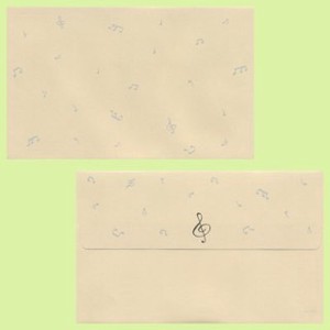 日本製　音符 封筒