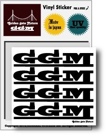GGM-06/Logoステッカー/（ゴールデンゲートモータース）【PP8-12】輸入アメリカン雑貨　スタンダード