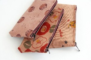 Pouch Owl Cat Back Pen Case Japanese Pattern Made in Japan