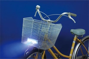 前かご用3LEDサイクルライト LEDライト【自転車用ライト】