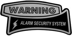 SQ-002/Warning alarm/SECURITYステッカー