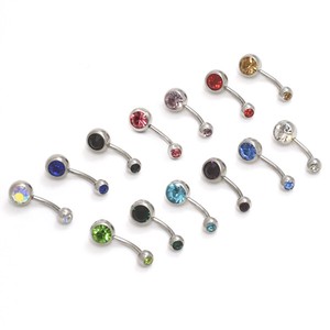Body Piercing Jewelry Rhinestone 13-colors