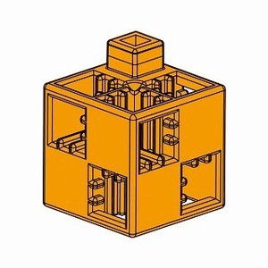 【ATC】アーテックブロック基本四角100pcsセット オレンジ[77849]