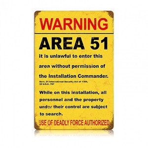 【スティールサイン】【ミリタリー】Area51 PT-V-264