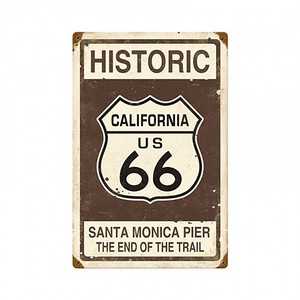 【スティールサイン】【ルート 66 ＆ ストリート】Historic 66 66-PT-PTS-103