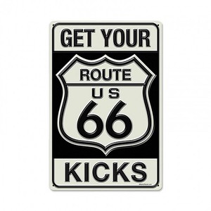 【スティールサイン】【ルート 66 ＆ ストリート】Route 66 Kicks 66-PT-RPC-062