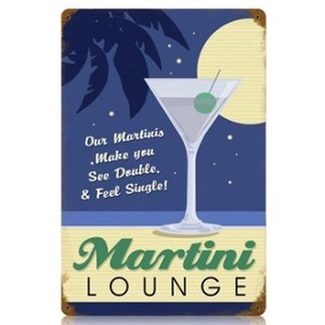 セール品【スティールサイン】【フード ＆ ドリンク】Martini Lounge PT-V-192