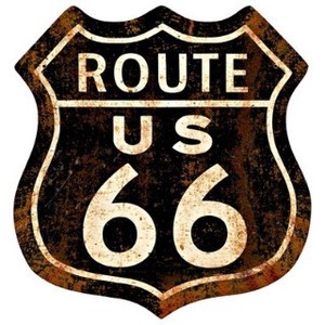 【スティールサイン】【ルート 66 ＆ ストリート】Route 66 Rusty 66-PT-RPC-244