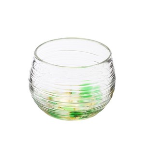【特価品】ガラス単品 糸巻きガラスいっぷく碗 グリーン