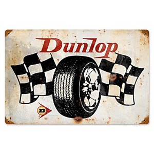 【スティールサイン】【カー ＆ ガレージ】Dunlop Flags PT-DUN-007