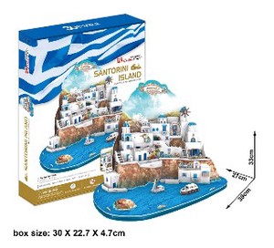 3D立体パズル サントリーニ島 (ギリシア)