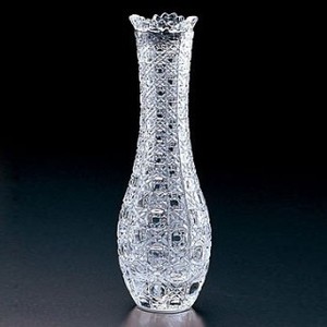 ■日本製【クリスタル花器】花器 花瓶 クリスタルガラス