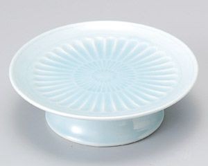 青白磁高台刺身鉢【日本製　美濃焼】