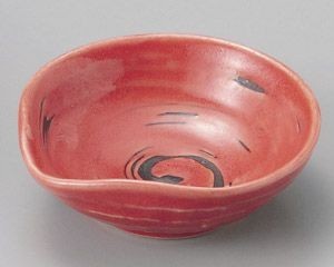 紅3.0片口鉢【日本製　美濃焼】