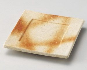 伊賀火だすきスクエア皿【日本製　美濃焼】