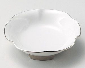 プラチナ花形多菜鉢【日本製　美濃焼】