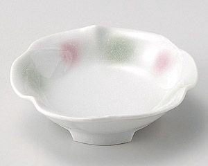 淡雪二色吹花型5.0鉢【日本製　美濃焼】