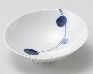 つなぎ水玉スロープ平小鉢【日本製　美濃焼】