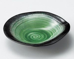 エメラルドグリーン5.5浅鉢【日本製　美濃焼】