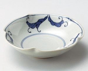 藍古染平鉢【日本製　美濃焼】