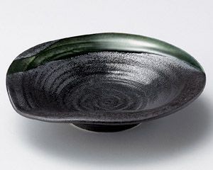 黒水晶織部流5.5浅鉢【日本製　美濃焼】