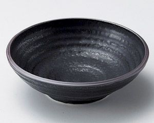 黒水晶荒引浅鉢【日本製　美濃焼】