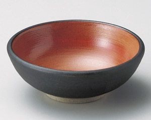 黒塗内朱3.0鉢【日本製　美濃焼】