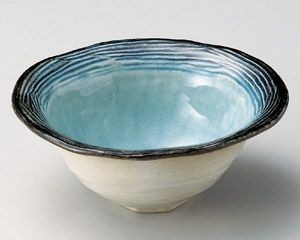 Mino ware Main Dish Bowl Stripe 4-sun Made in Japan